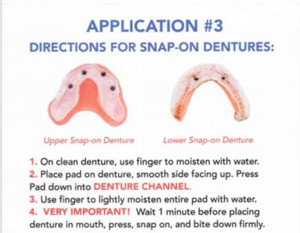 30 Pack Adhesive Free Denture Pads W6146