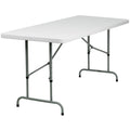 Height Adjustable Granite White Plastic Folding Table G481
