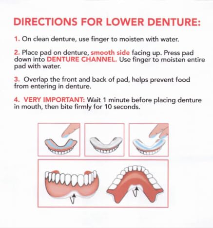 30 Pack Adhesive Free Denture Pads W6146