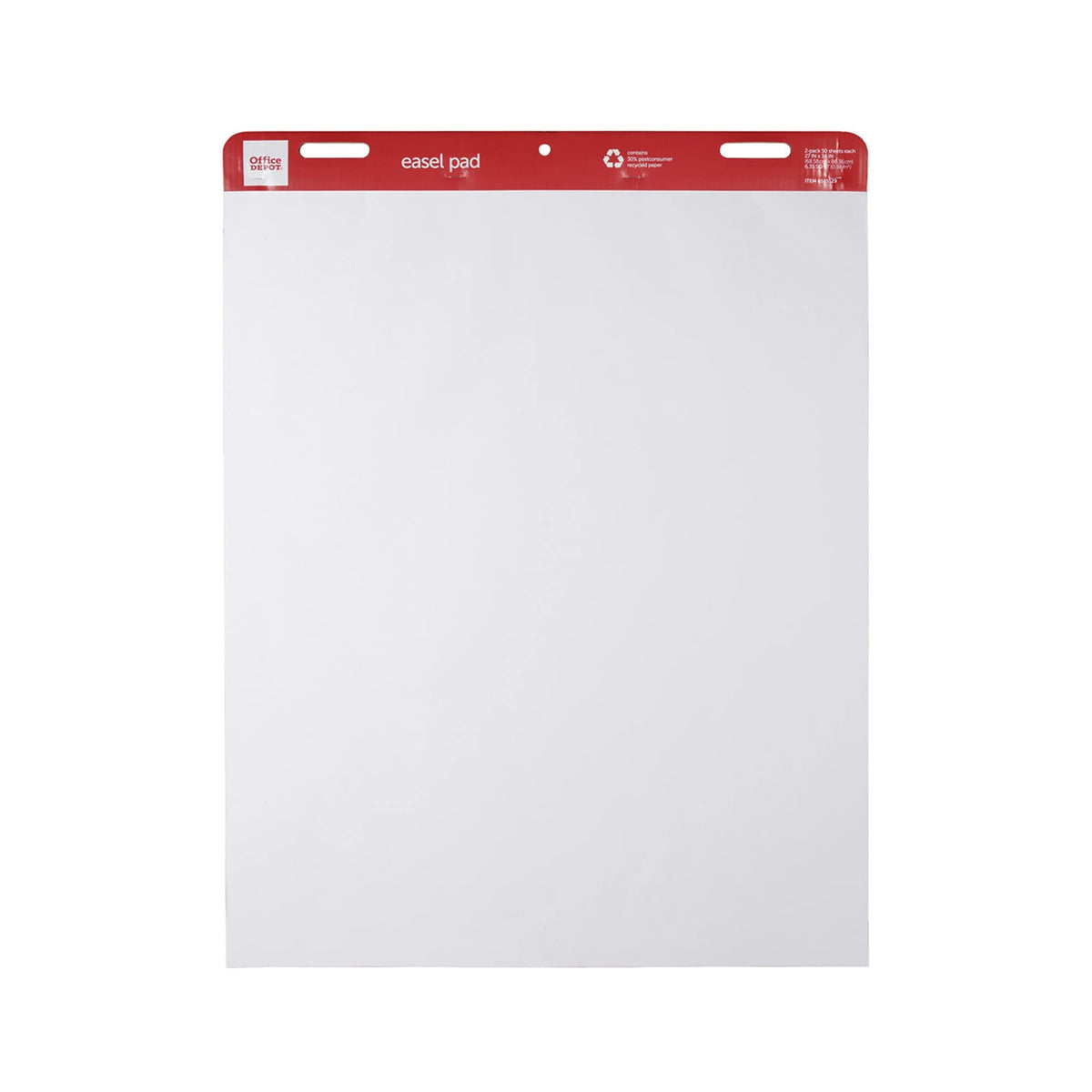 Easel Pads, 27" x 34", 50 Sheets, 30% Recycled, White, Pack of 2 A22006
