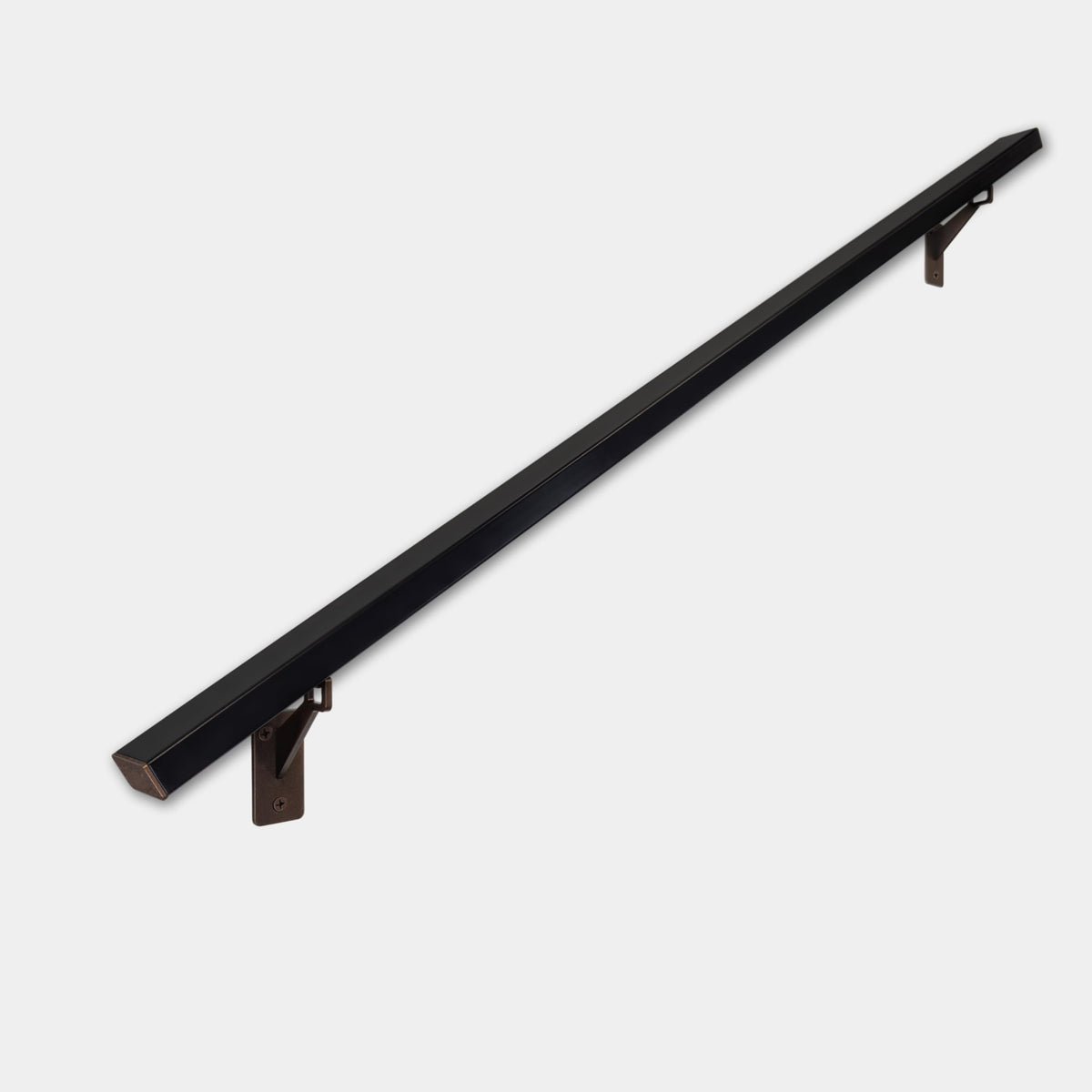 Aluminum Stair Handrail with Stainless Steel Brackets, 6 Feet L6227