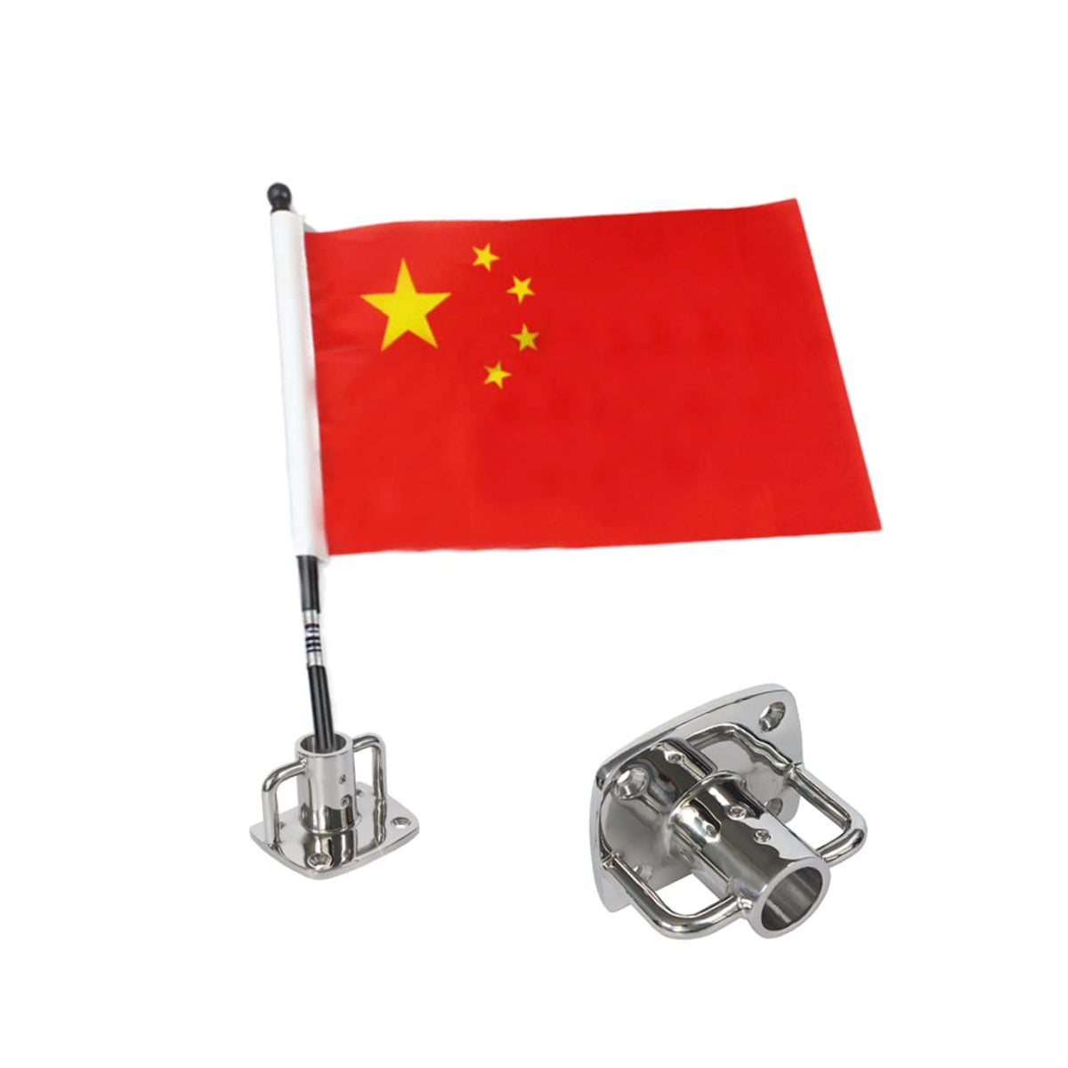 2pcs Stainless Steel Flag Pole Socket Base A388