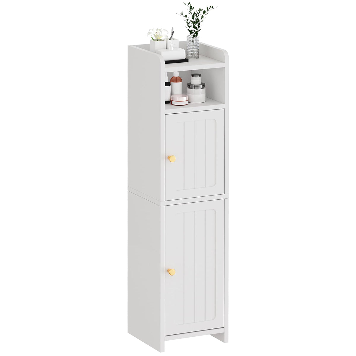 Small 2 Doors Narrow Bathroom Storage Cabinet S5122