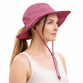 Ponytail Sun Hat Waterproof UPF 50+ Wide Brim S549341