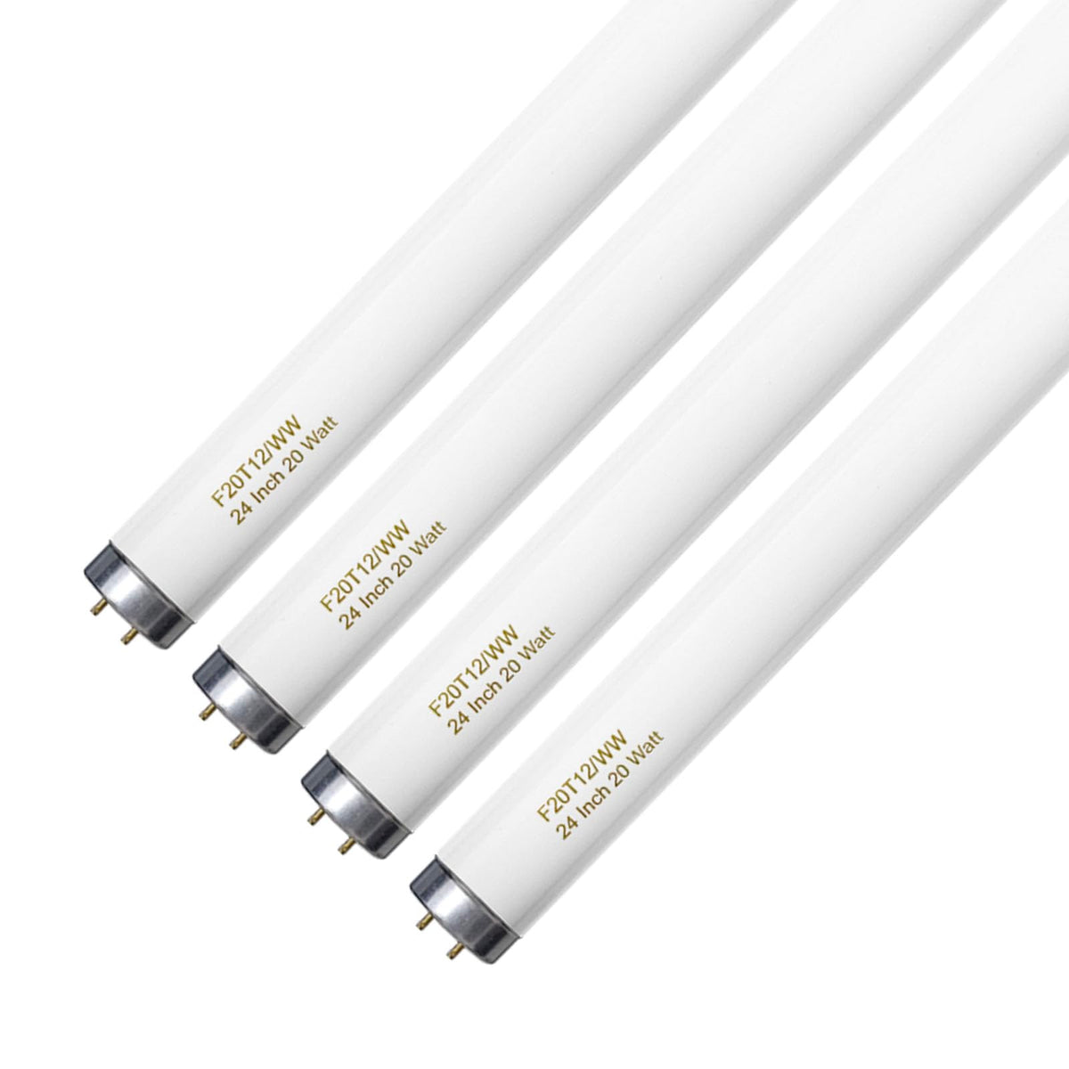 20 Watt Soft Warm White T12 Fluorescent Tube Light Bulb 24 Inch 4 Count G393407