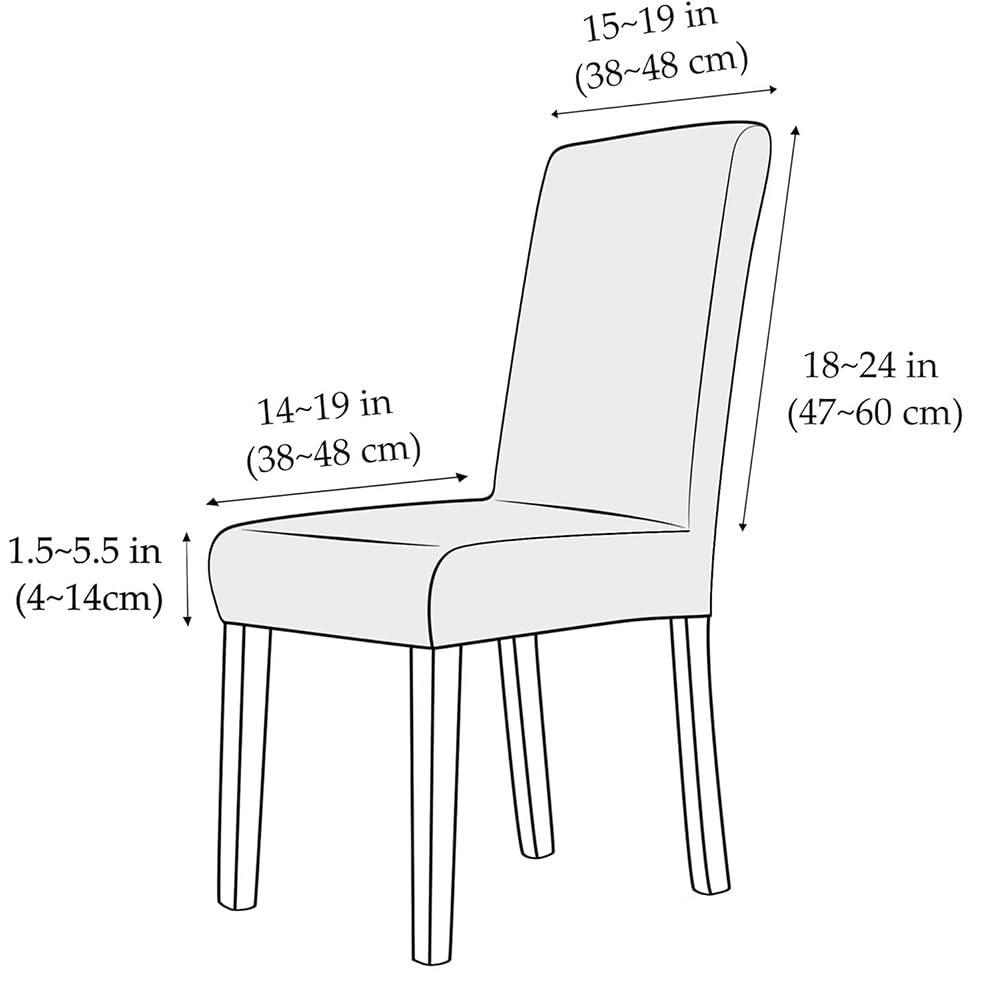 Black 2PCS Waterproof PU Leather Dining Chair Covers L356