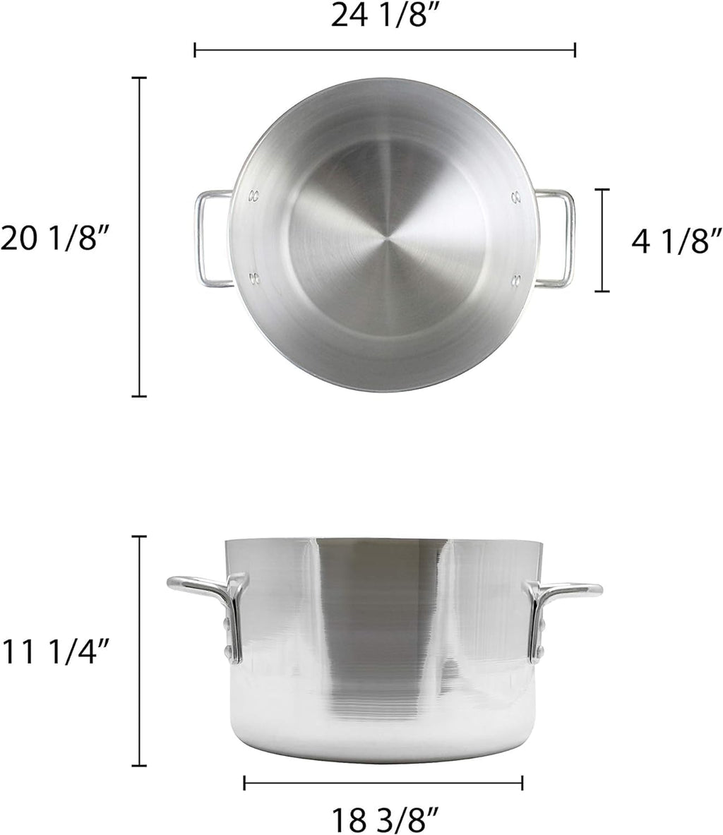 60 Quart Aluminum Sauce Pot with Riveted Handles O2705