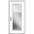 Primed Steel Right-Hand Inswing Full Lite Prehung Front Door 36" x 80" A752714