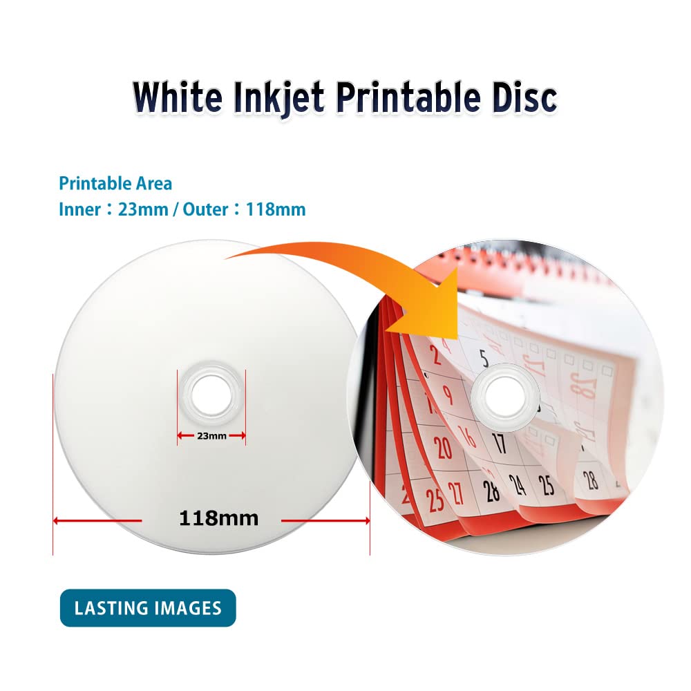 50GB White Inkjet Printable Blu-ray 25-Pack P58229