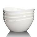 8 in White Ceramic Soup and Salad Bowls Set of 4 S57588
