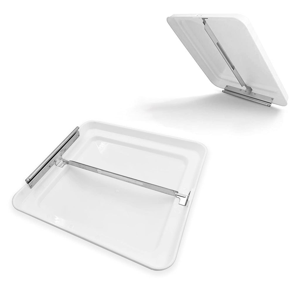 White 2Pcs 14" x 14" RV Roof Vent Lid Cover E7614
