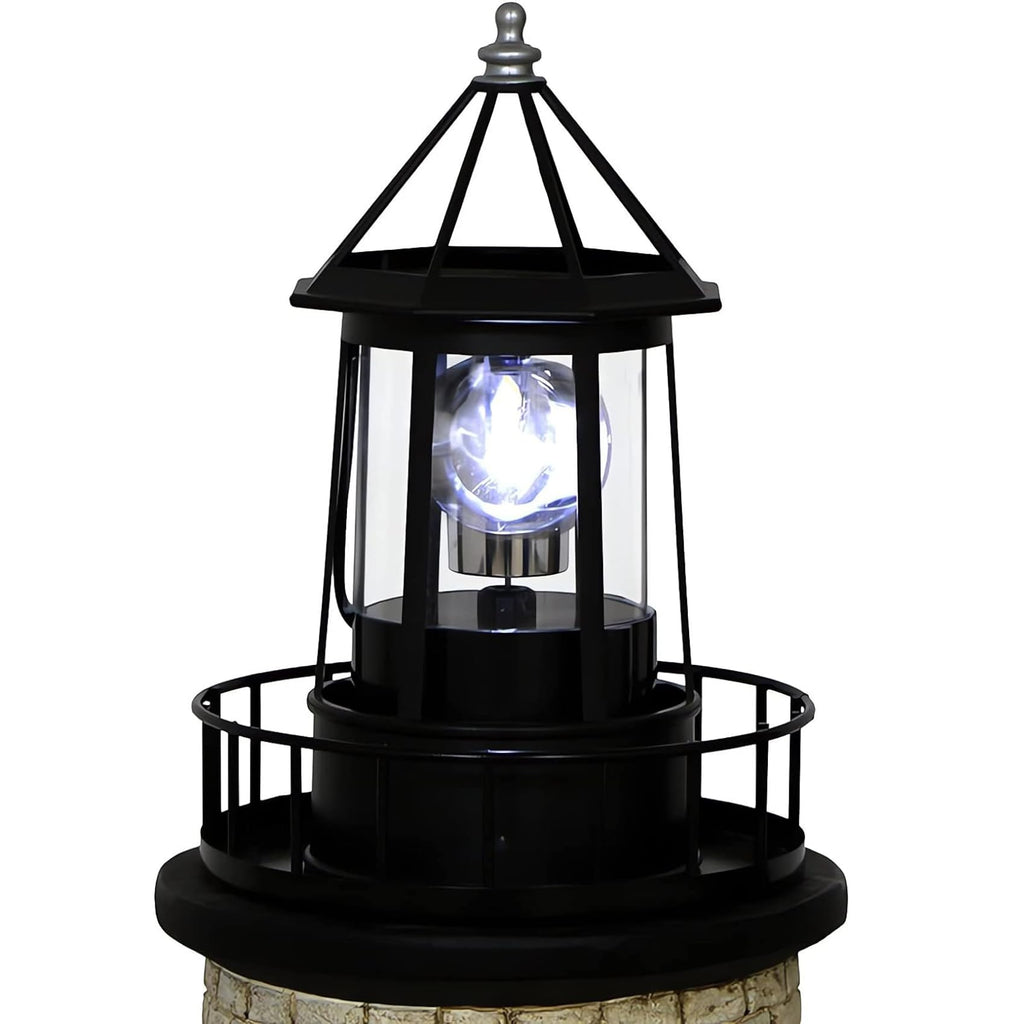 Black IP65 Waterproof Solar Rotating Lighthouse Light R15513