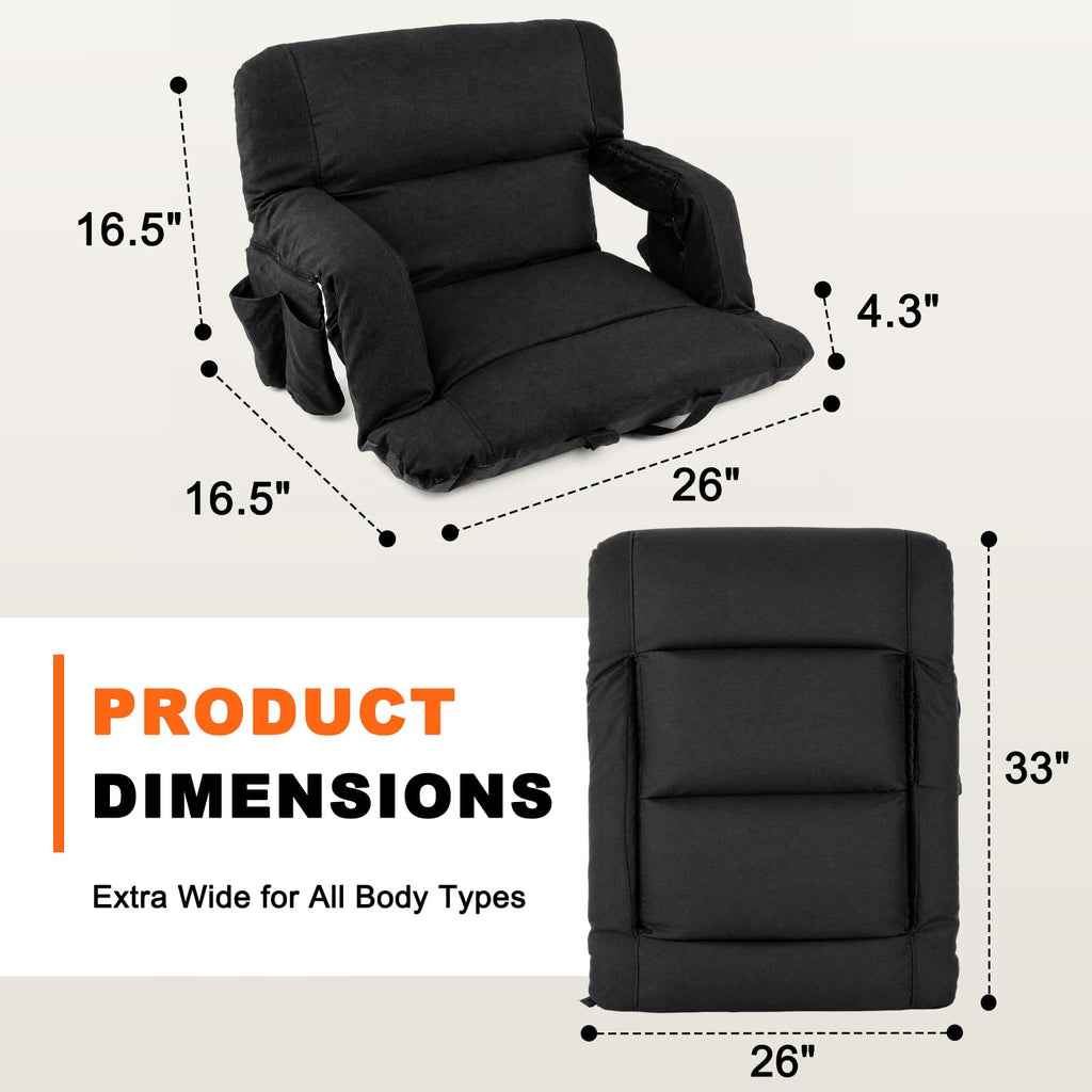 26" Extra Wide Stadium Seats with Back Support F561