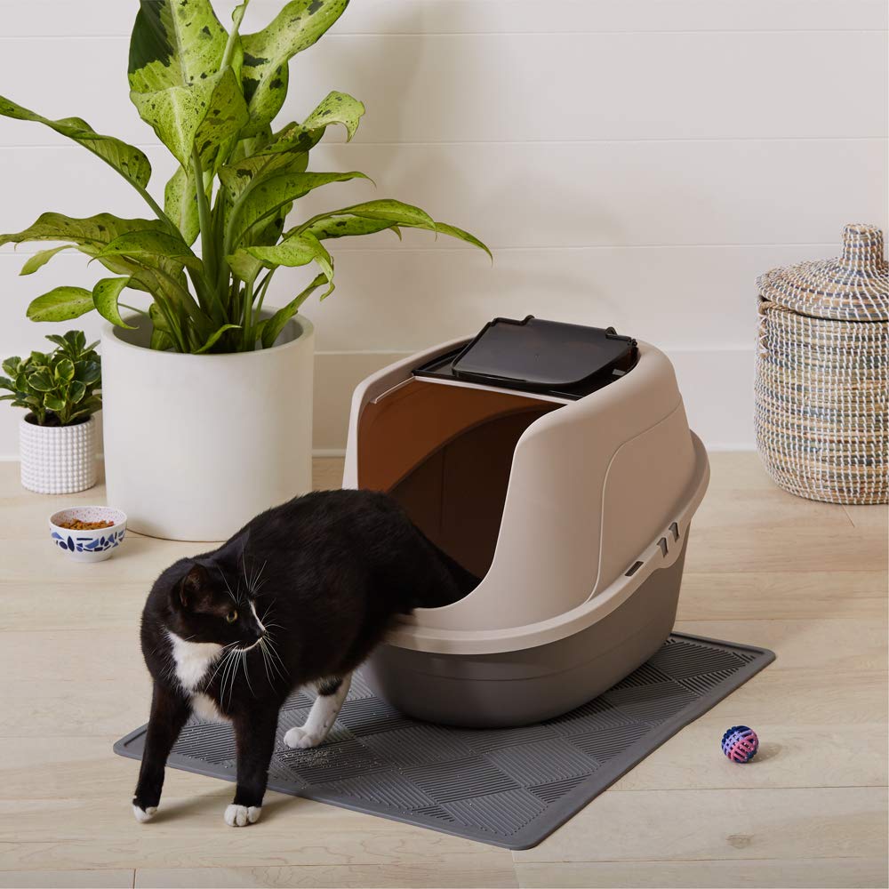 Hooded Enclosed Cat Litter Box with Swinging Door P342140