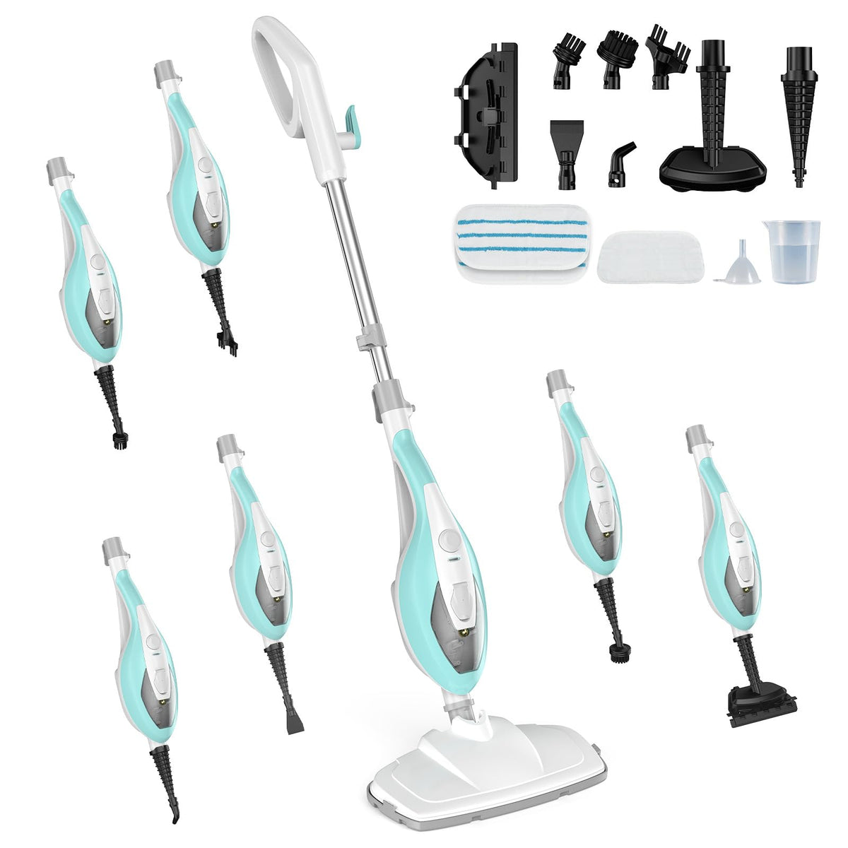 1550W Detachable Handheld Steam Mop with 2 Reusable Pads S4444