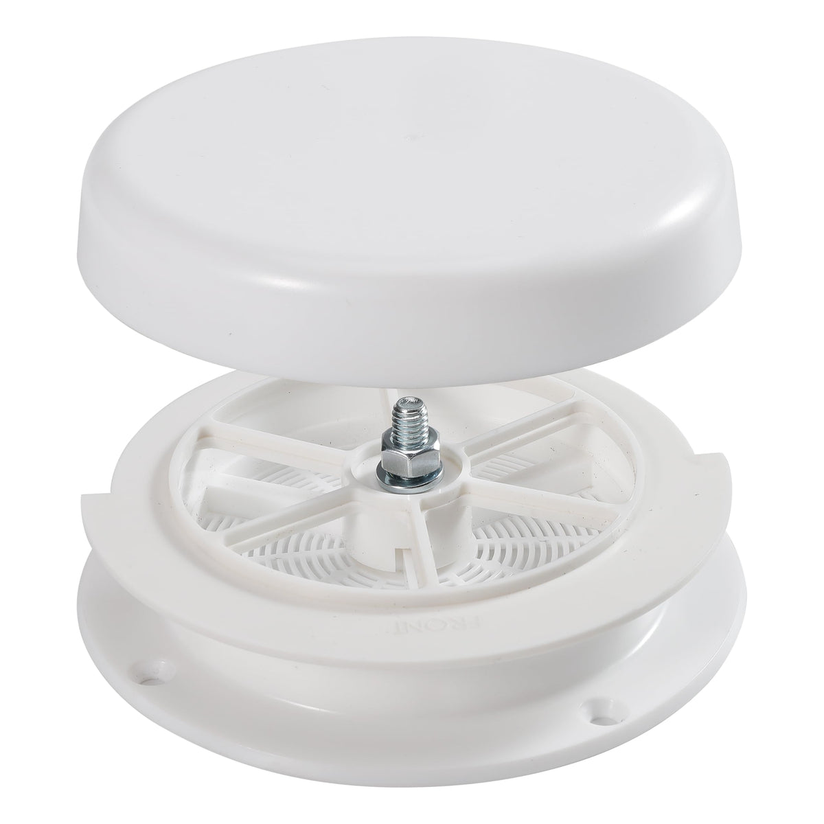 White RV Roof Mushroom Vent with Water Cover Guard Cap M86332