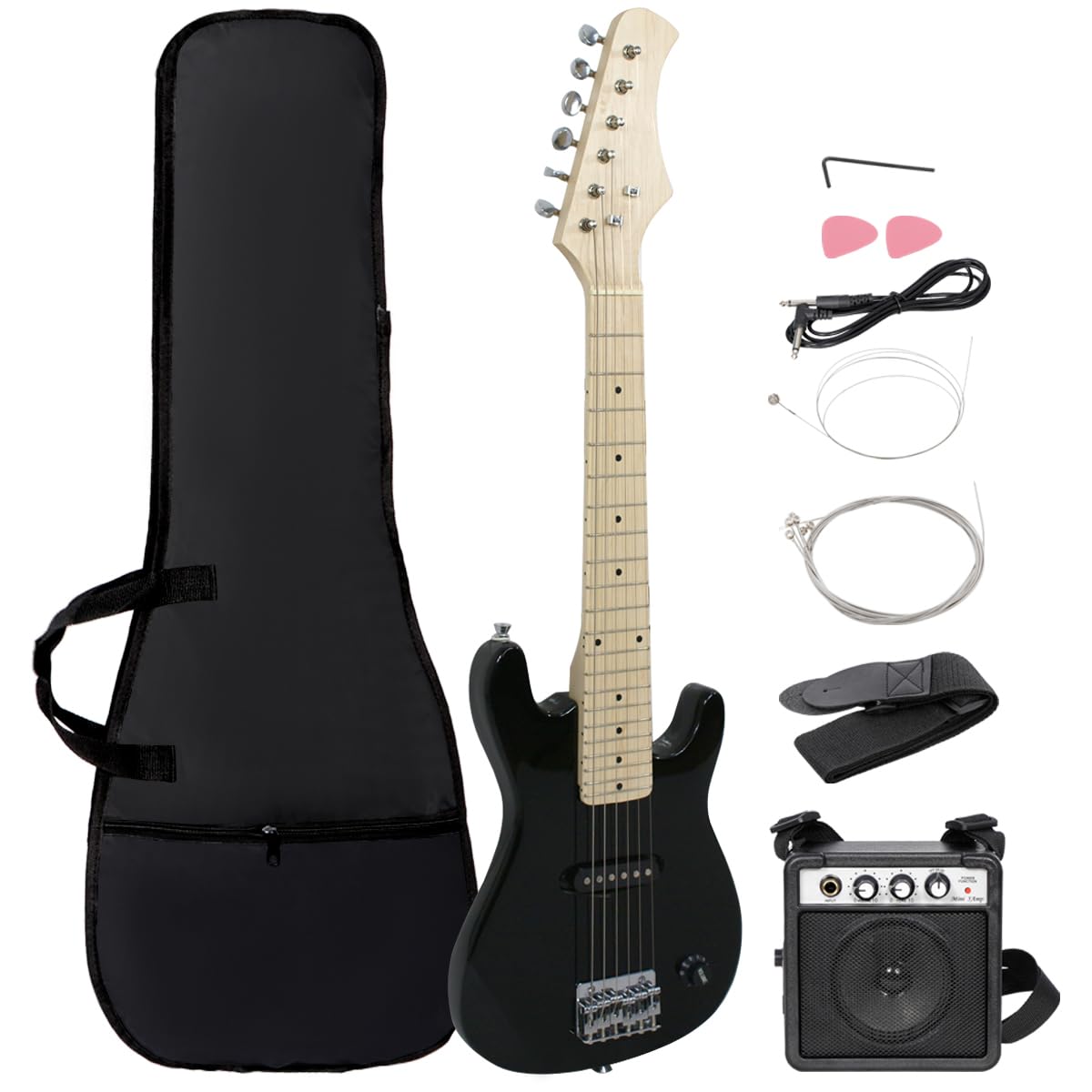 30" Beginner Electric Guitar with 5W Amp and Bag (Black) H70920