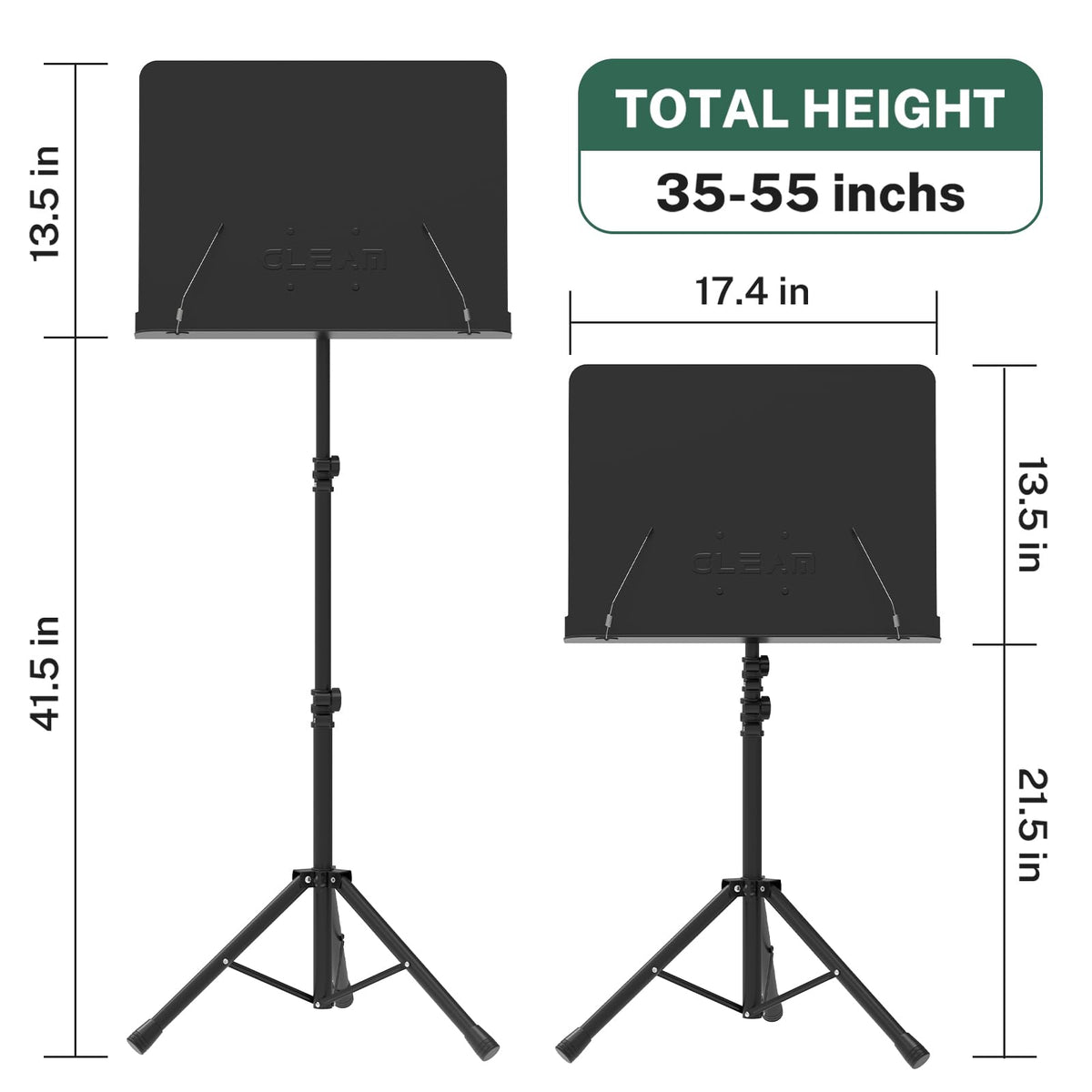 Black Metal Sheet Music Stand with Carrying Bag Z78035