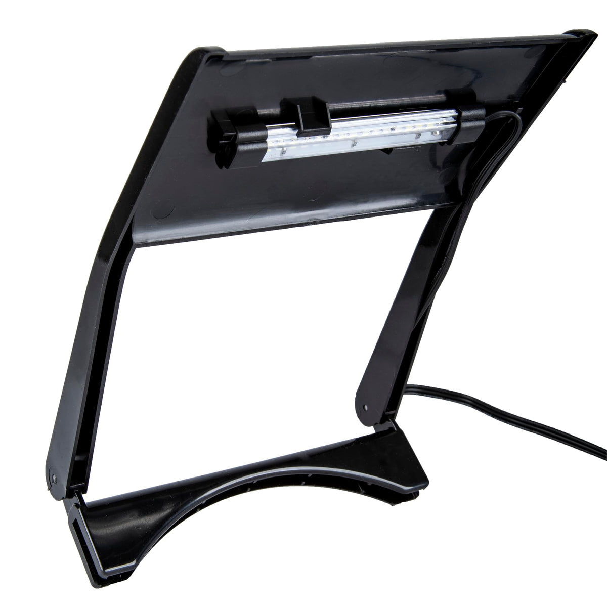 Glass LED Aquarium Kit, 5 Gallons, Hidden Filtration, Black L28779