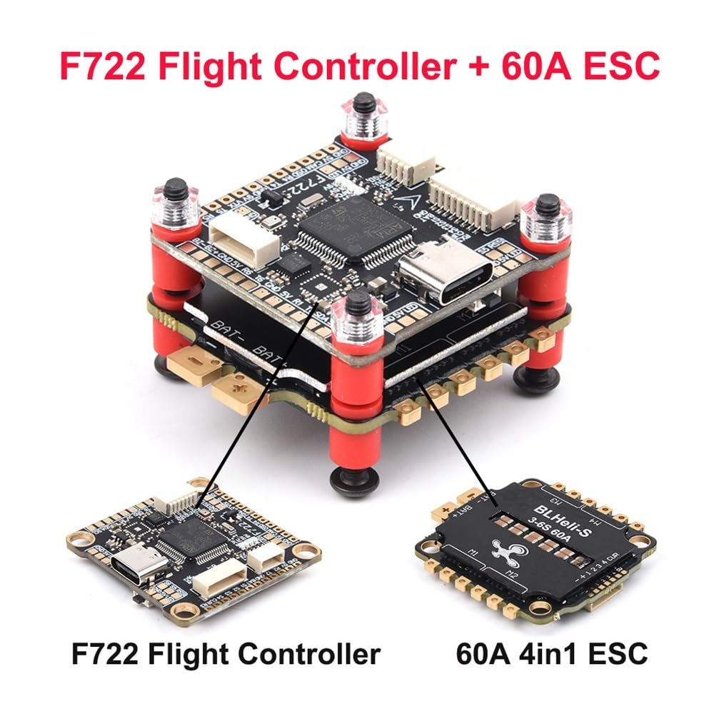 F405 F722 Flight Controller Stack 60A ESC 3-6S I3941