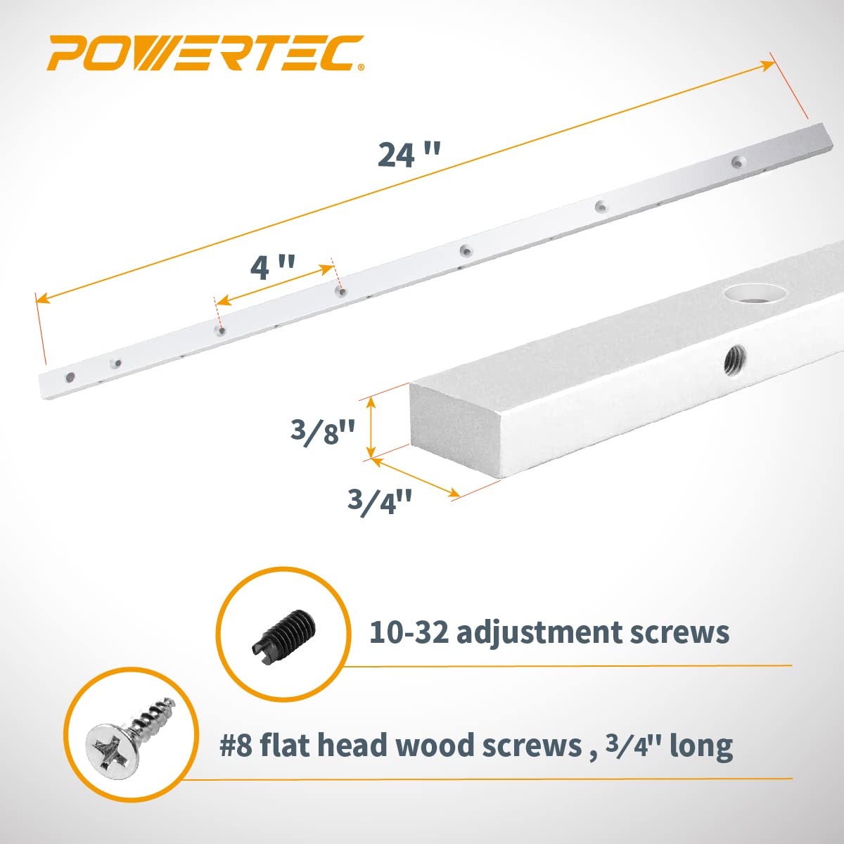 24-Inch Miter Bar for 3/4" x 3/8" Miter Slot T831