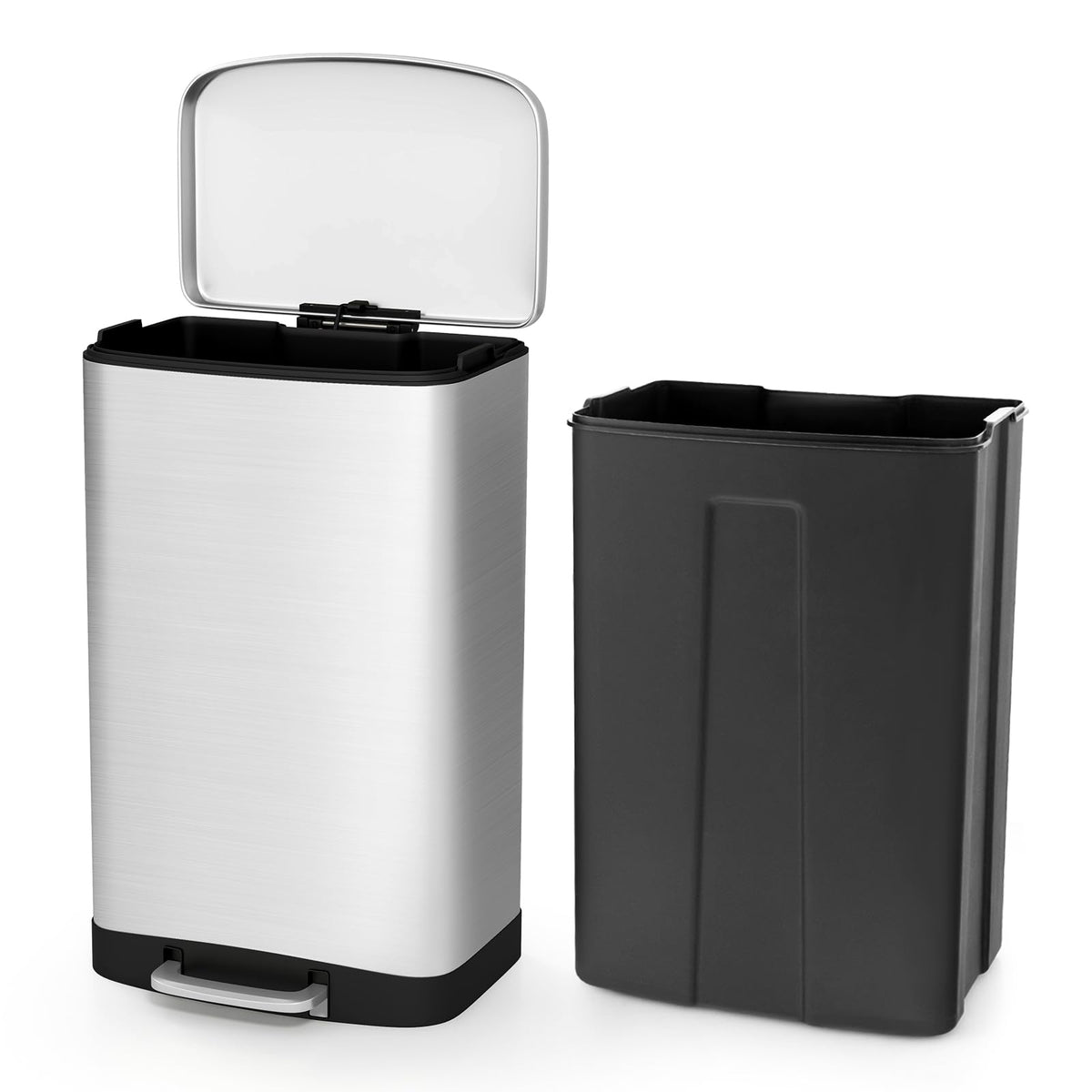 13.2 Gal Stainless Steel Step-on Trash Can Y926