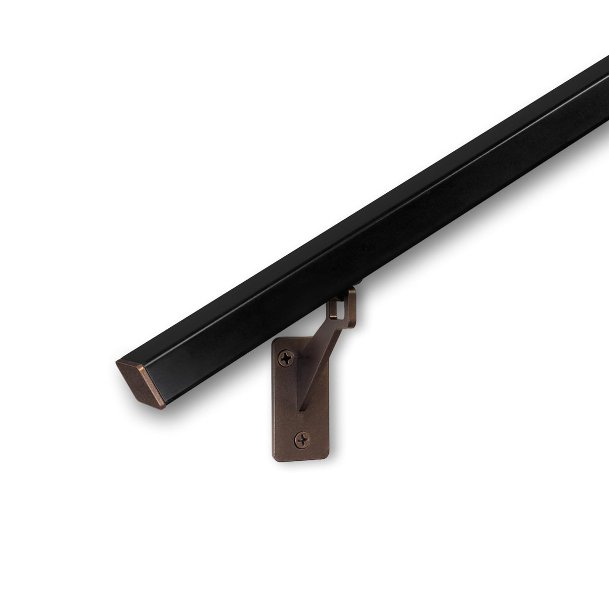 Aluminum Stair Handrail with Stainless Steel Brackets, 6 Feet L6227