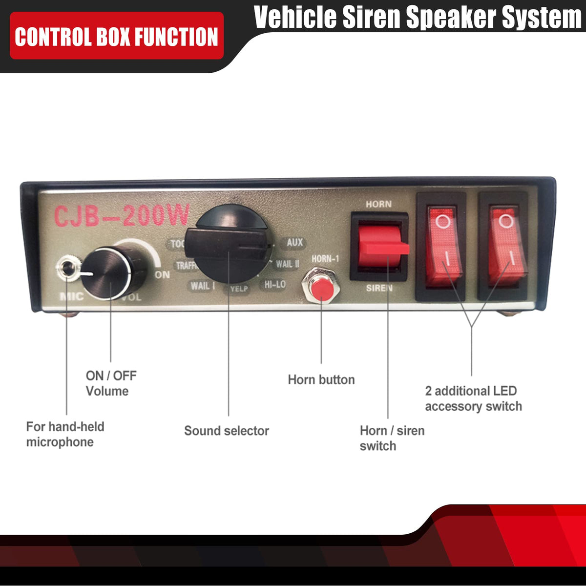 100W Wired Handheld Microphone Loudspeaker D60908