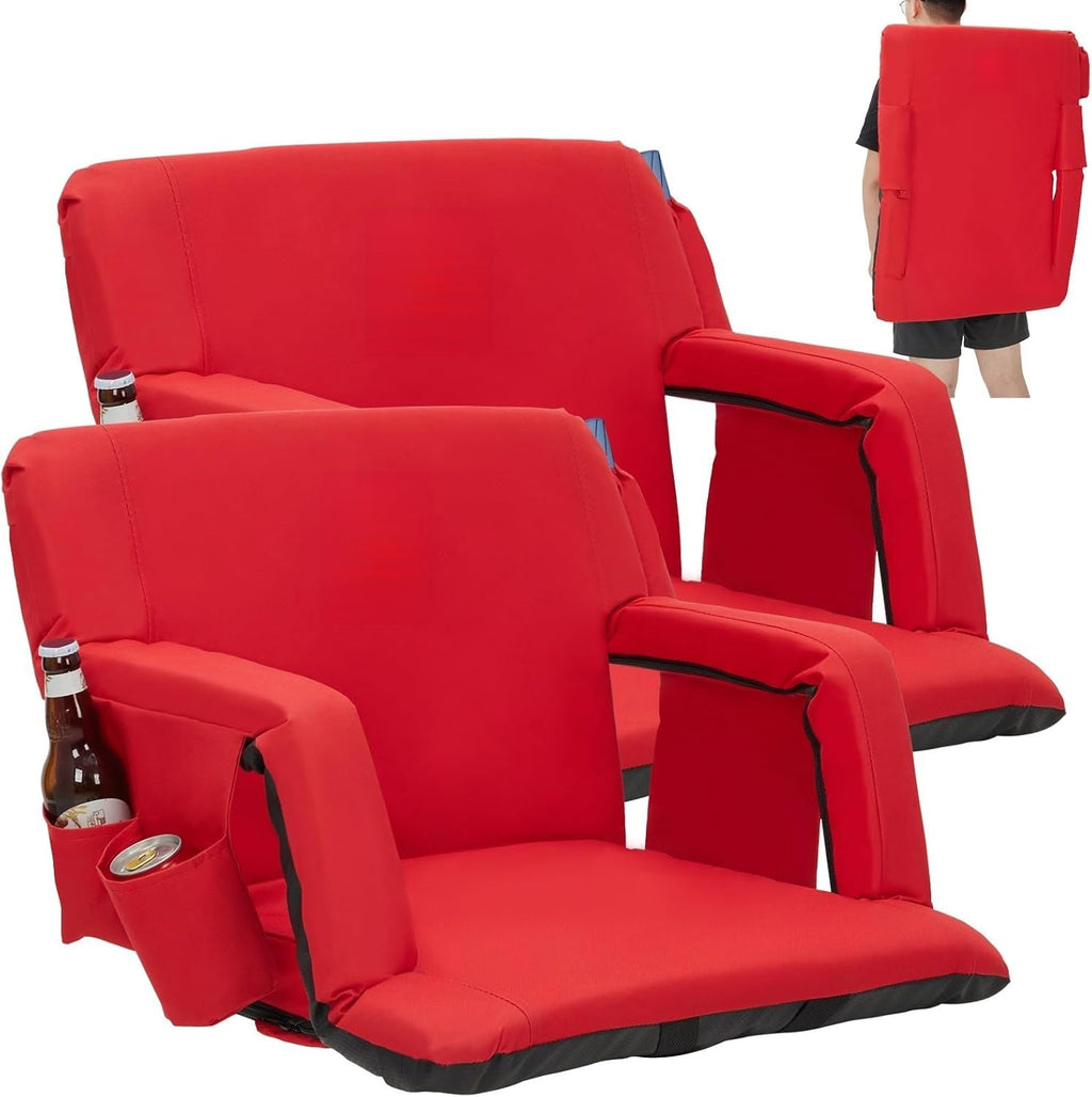 2 PCS Portable Folding Stadium Bleacher Chair Y519