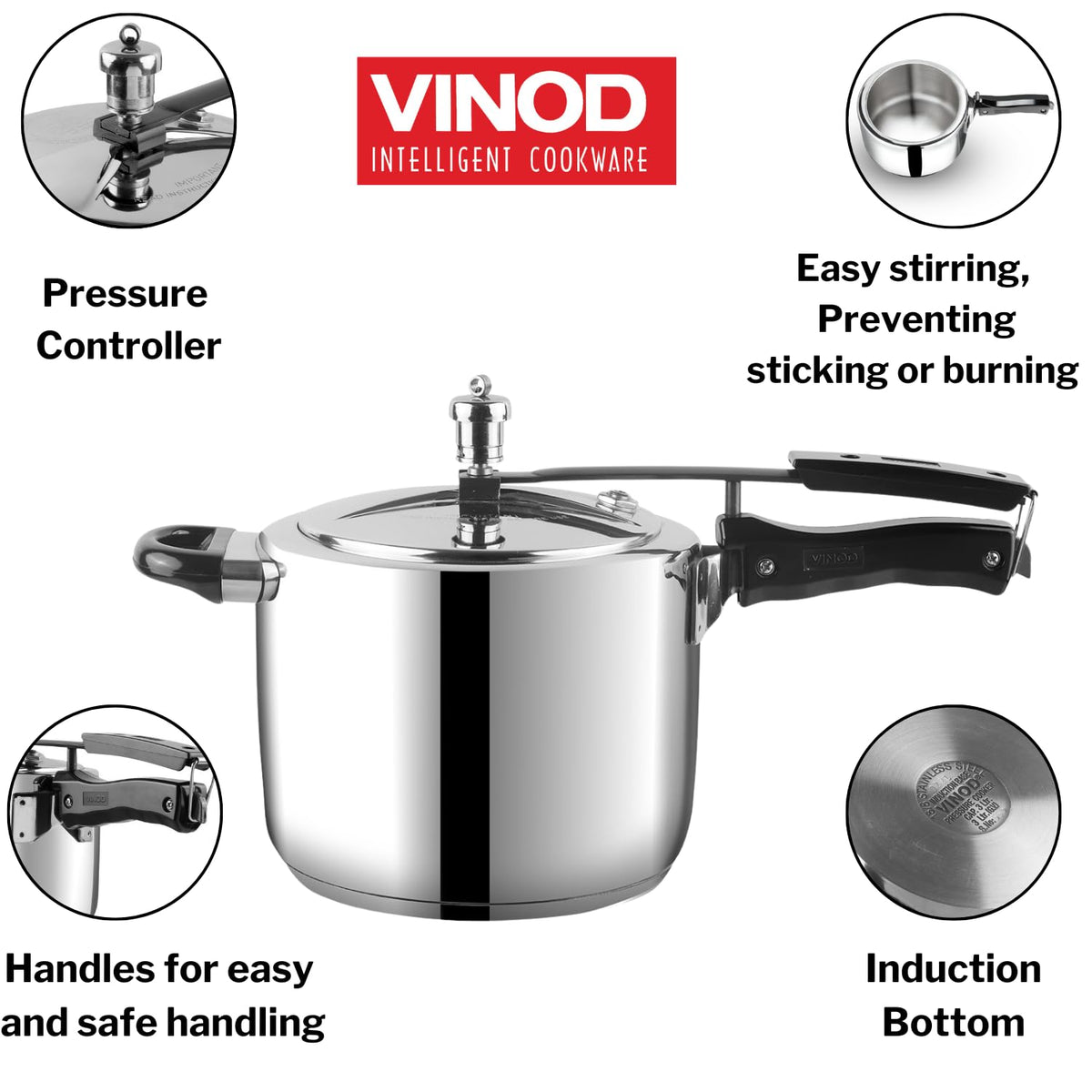 3L Stainless Steel Pressure Cooker F650