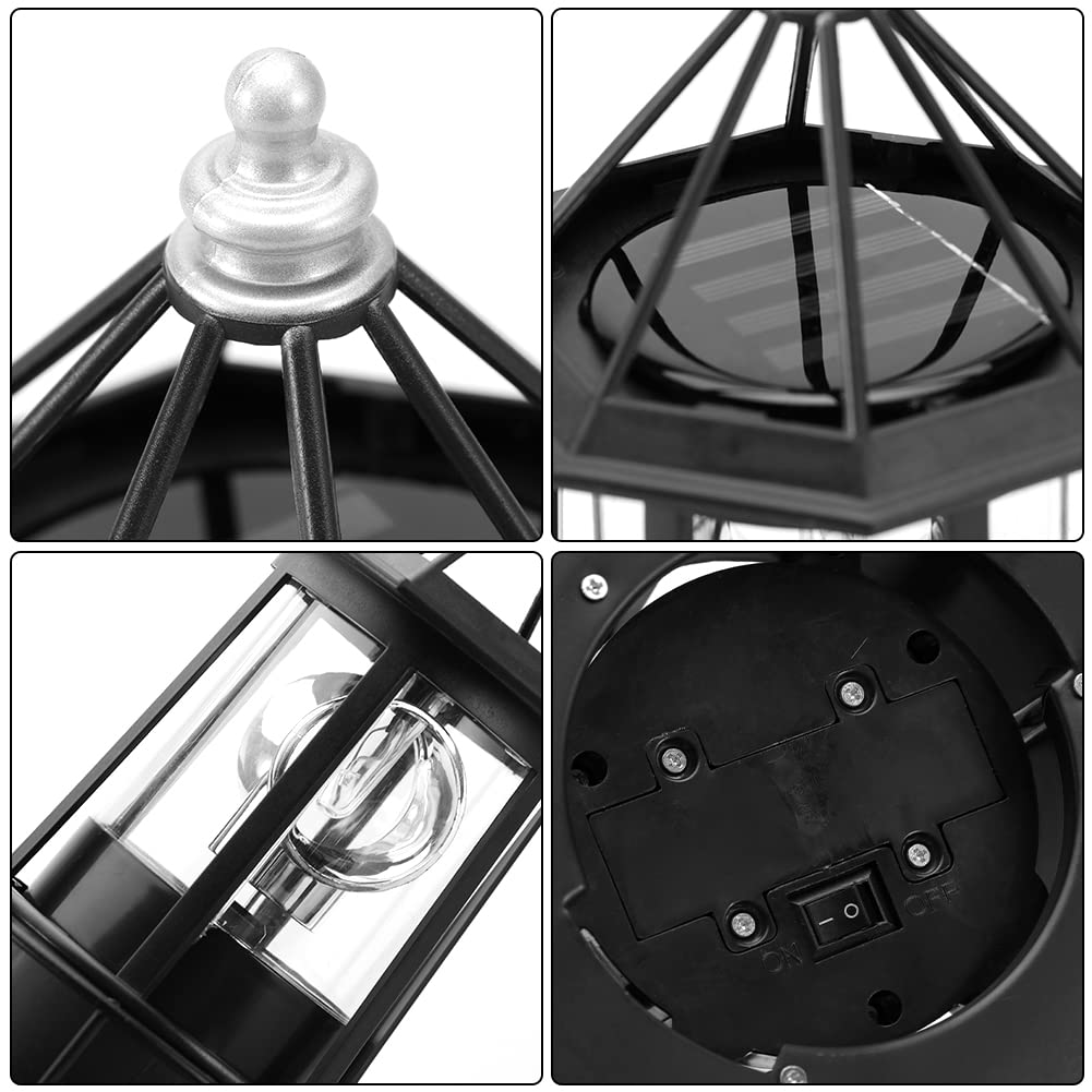 Black IP65 Waterproof Solar Rotating Lighthouse Light R15513