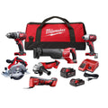 18-Volt Lithium-Ion Cordless 6-Tool Combo Kit with Batteries and Charger C218