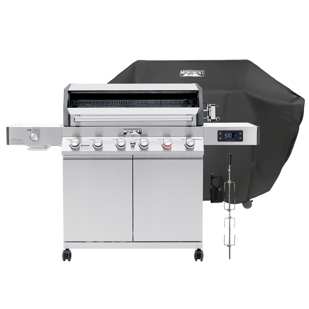 6+1 Burner Propane Gas Grill with Cover and Rotisserie Kit Z990