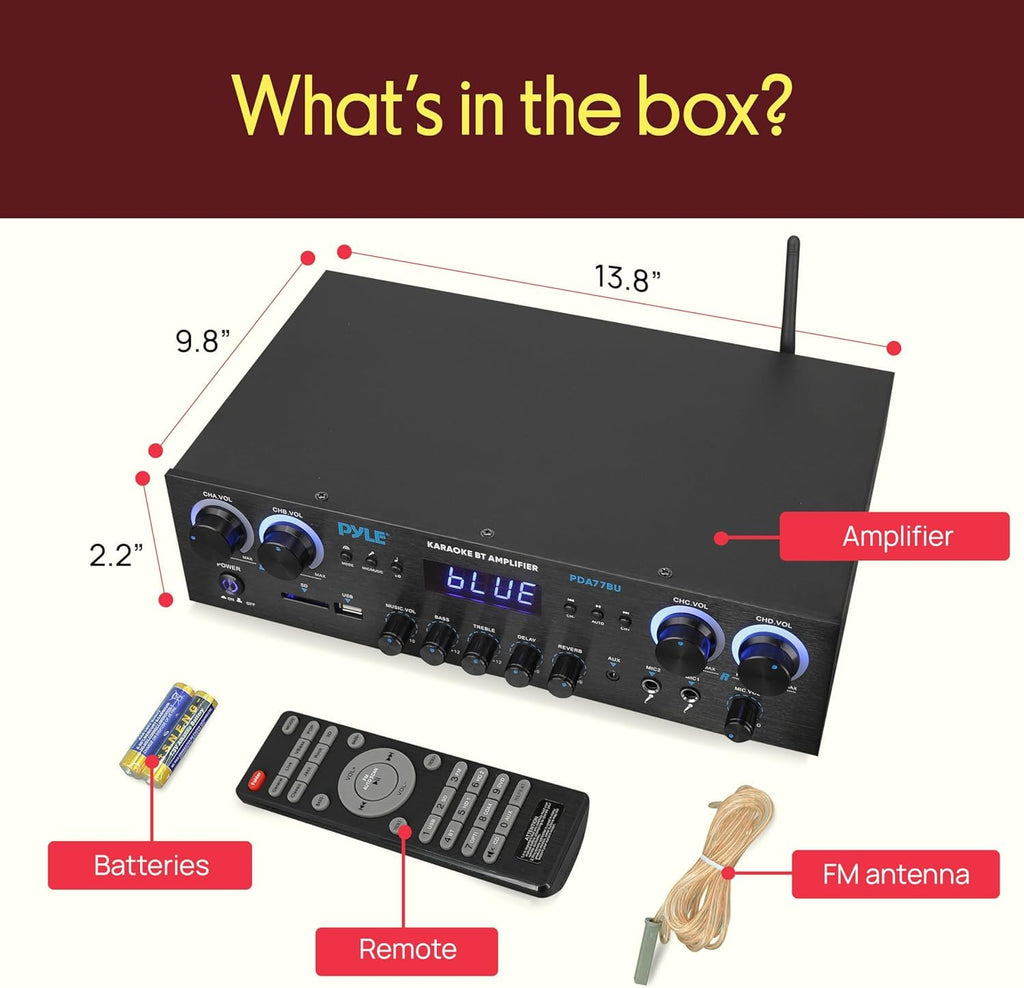 4 Channel 800 Watt Bluetooth Stereo Receiver J576532