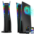 PS5 Faceplates with Cooling Vents LED Lights Black O84727