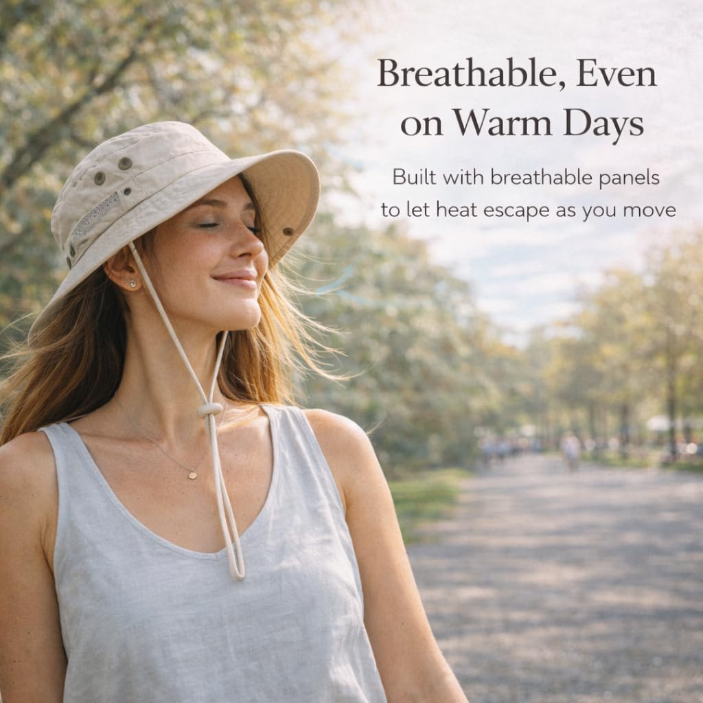 Ponytail Sun Hat Waterproof UPF 50+ Wide Brim S549341