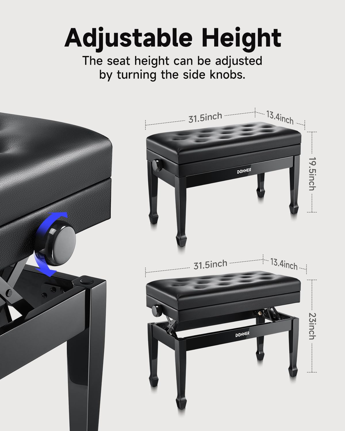 88 Key Graded Weighted Digital Piano with Storage Piano Bench X27461