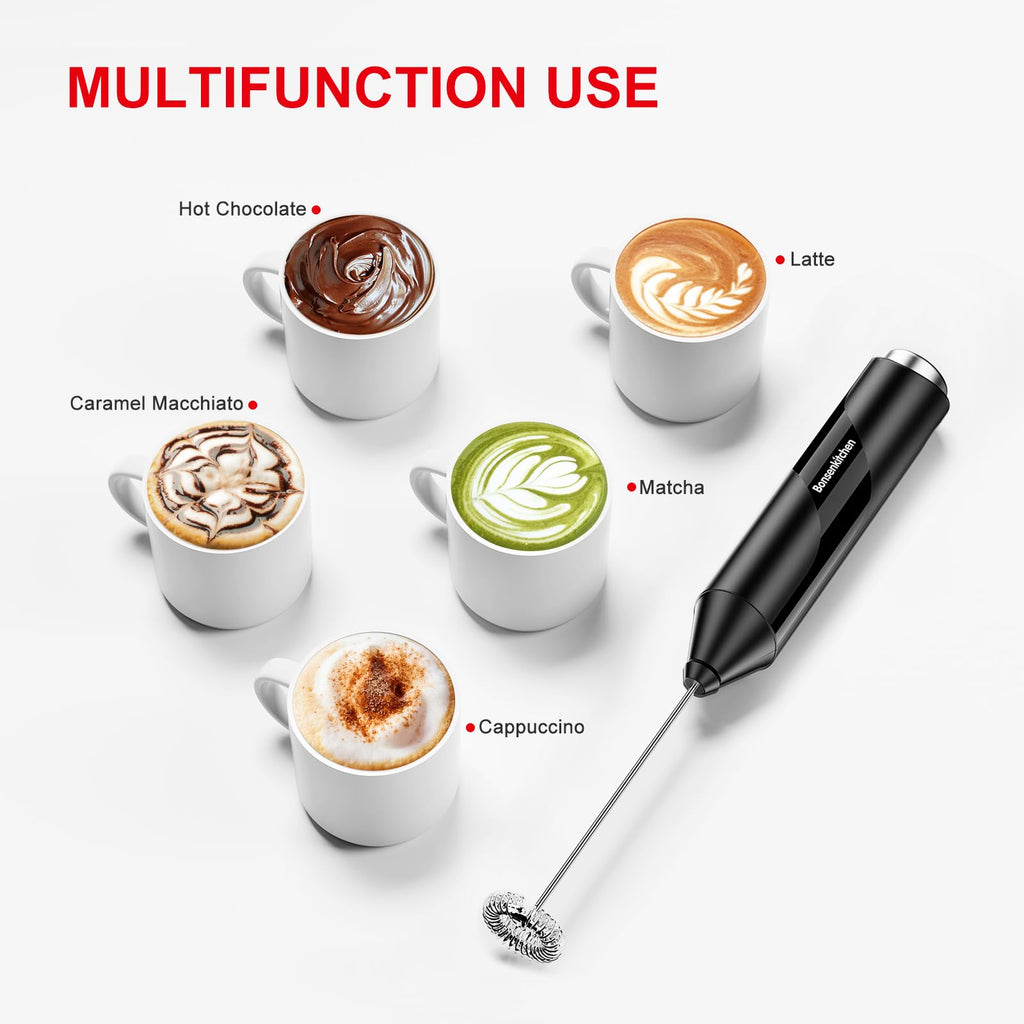 Battery Operated Black Milk Frother L2324