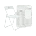 10 Pack White Plastic Folding Chairs T3607