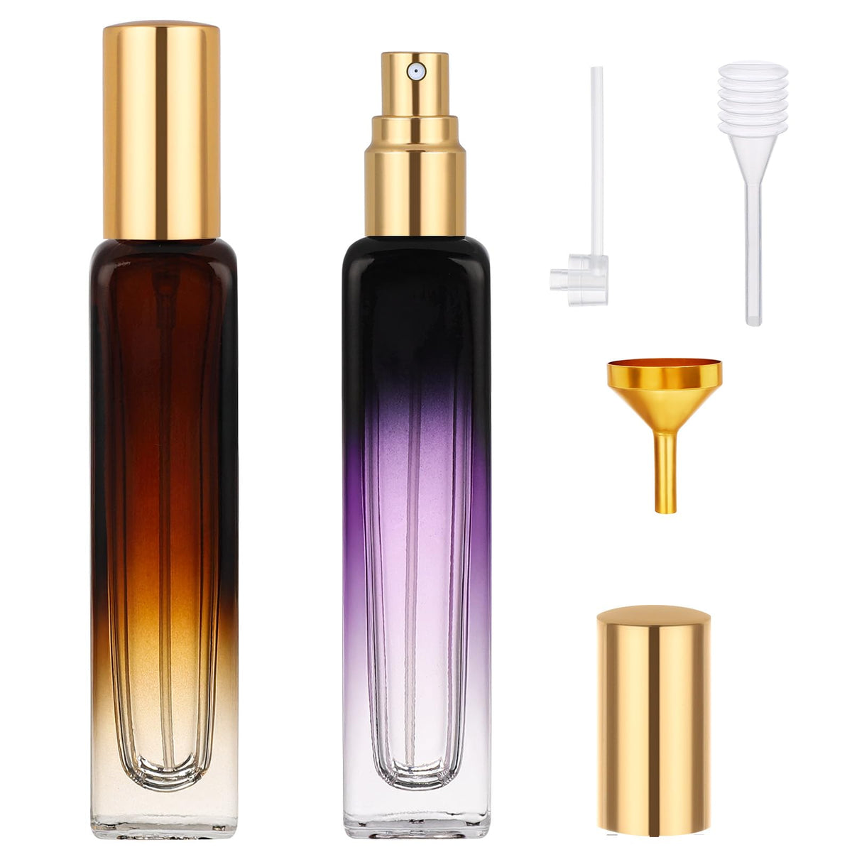 0.5oz 2pcs Empty Glass Perfume Atomizer Spray Bottles X995