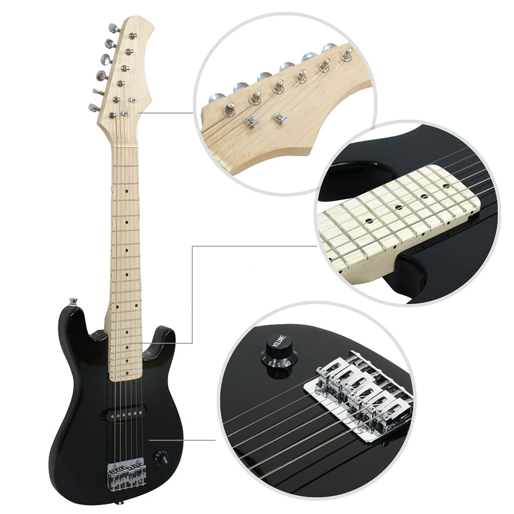 30" Beginner Electric Guitar with 5W Amp and Bag (Black) H70920