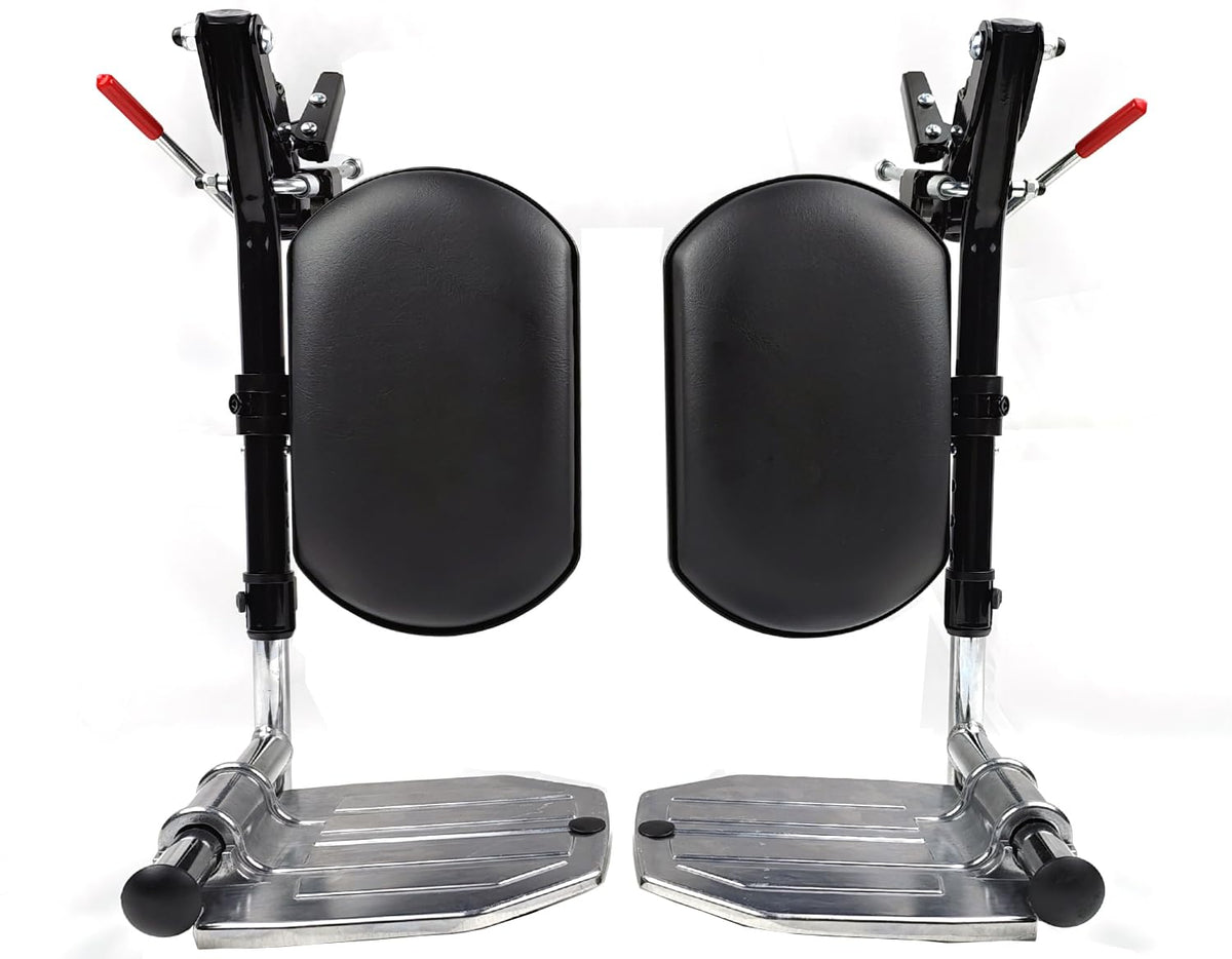 Heavy Duty Wheelchair Elevating Leg Rest with Calf Pad, Black O365896