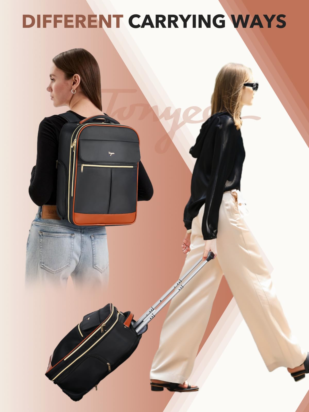 Rolling Large Travel Backpack with Wheels O8960