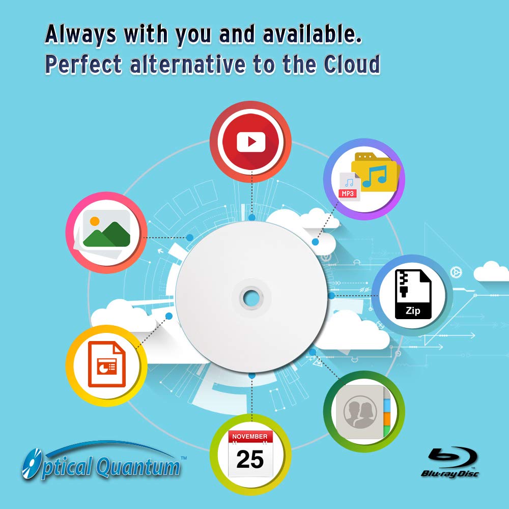 50GB White Inkjet Printable Blu-ray 25-Pack P58229
