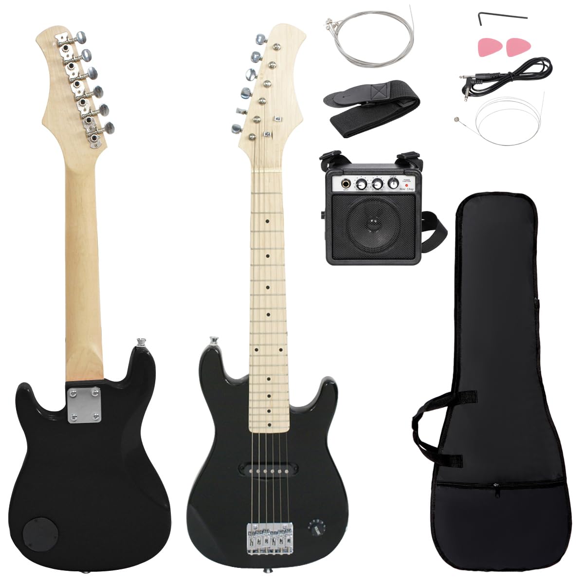30" Beginner Electric Guitar with 5W Amp and Bag (Black) H70920