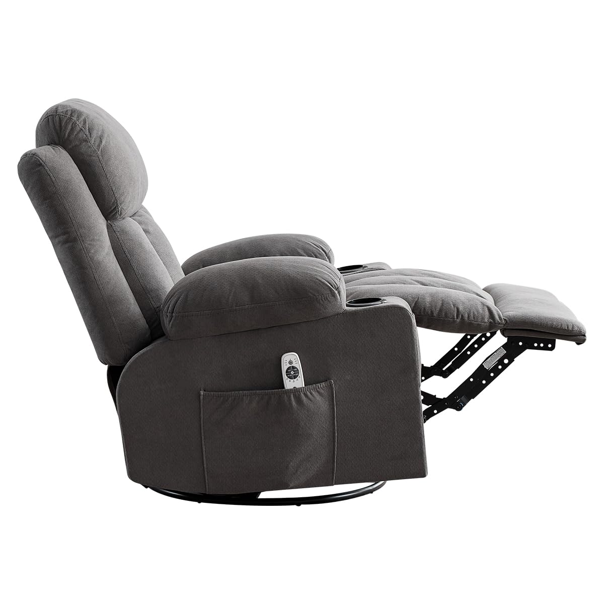 Swivel Rocker Recliner Chair with Vibration Massage & Lumbar Heating X8782