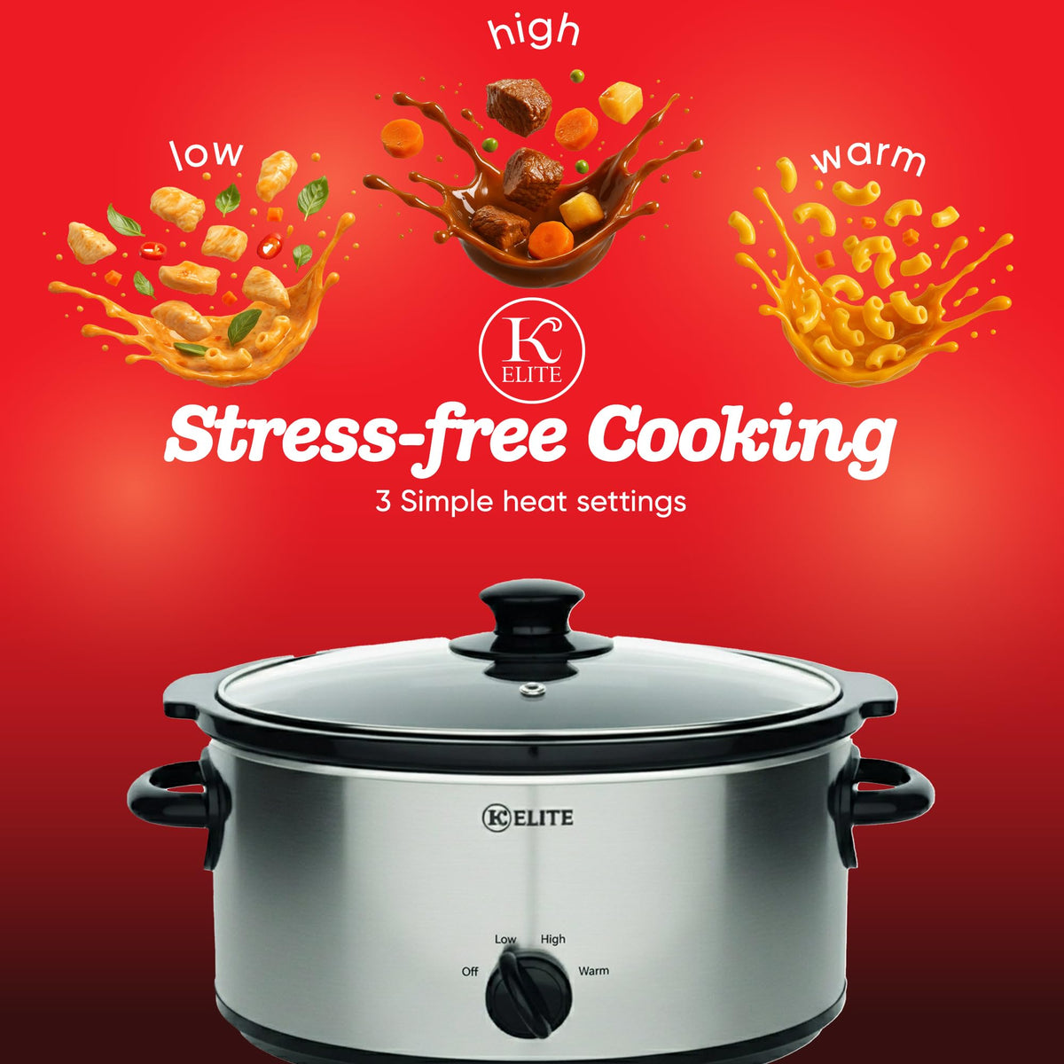 Stainless Steel 5 Quart Slow Cooker H18970