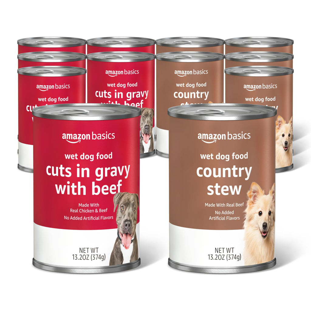 Wet Dog Food Variety Pack, Beef, 13.2oz Cans (Pack of 12) J824280