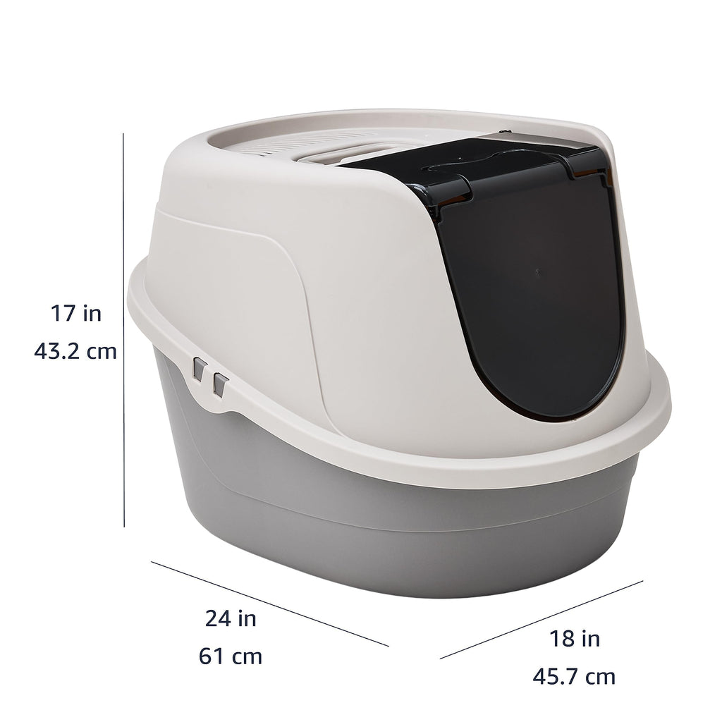 Hooded Enclosed Cat Litter Box with Swinging Door P342140
