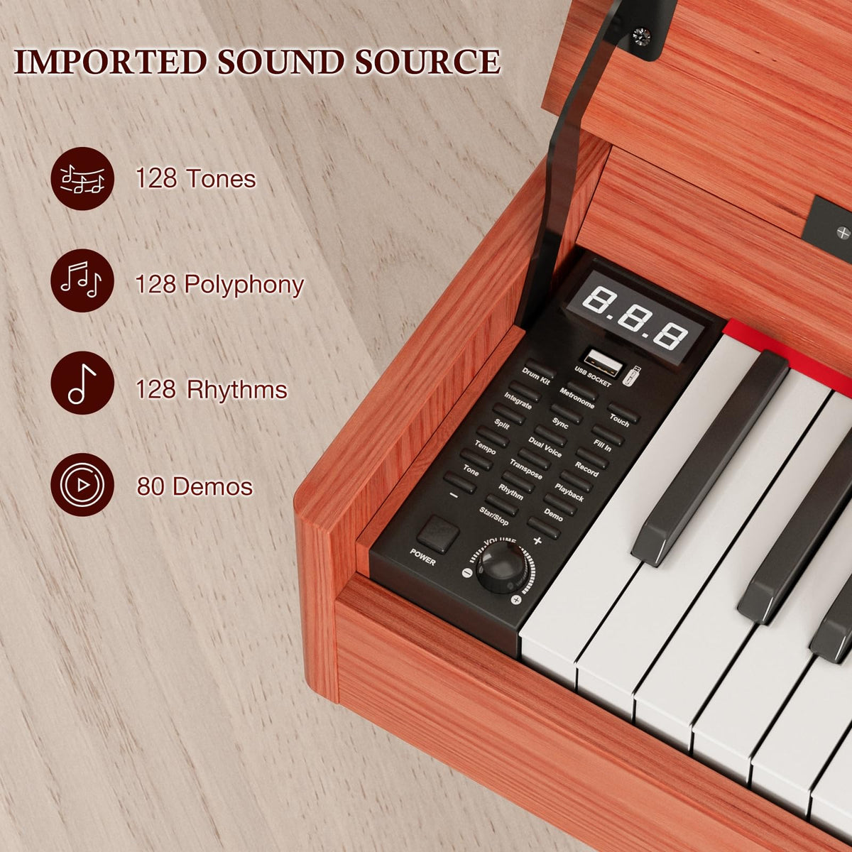 88 Key Weighted Digital Piano with Triple Pedals P36466